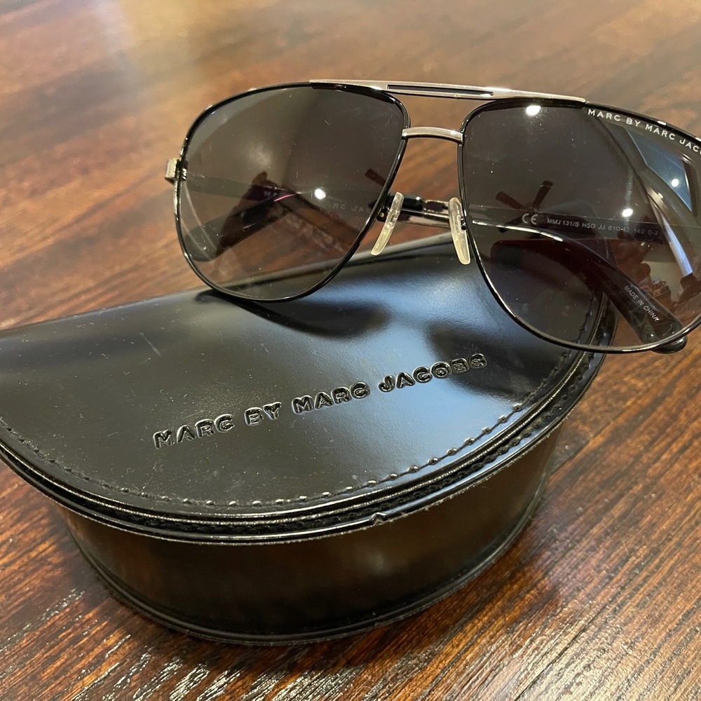 Marc By Marc Jacobs Black Aviator Sunglasses